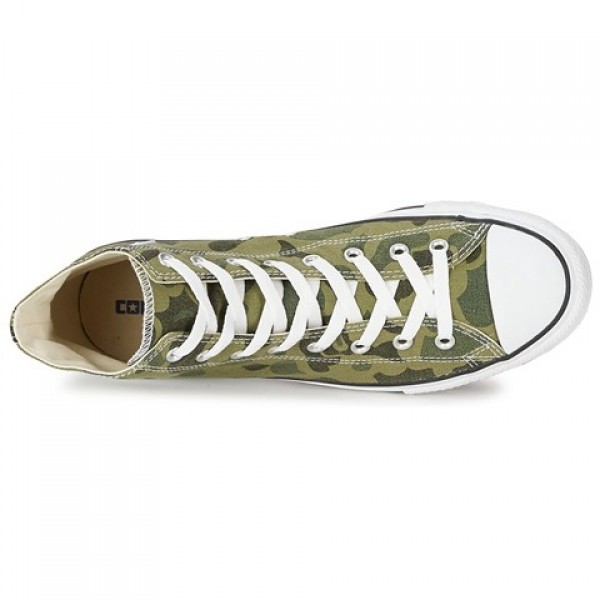 Converse All Star Camo Print Hi Olive Branch Women's Shoes