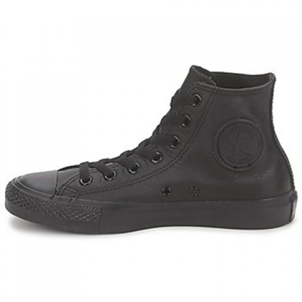 Converse All Star Monochrome Cuir Hi Black Men's Shoes