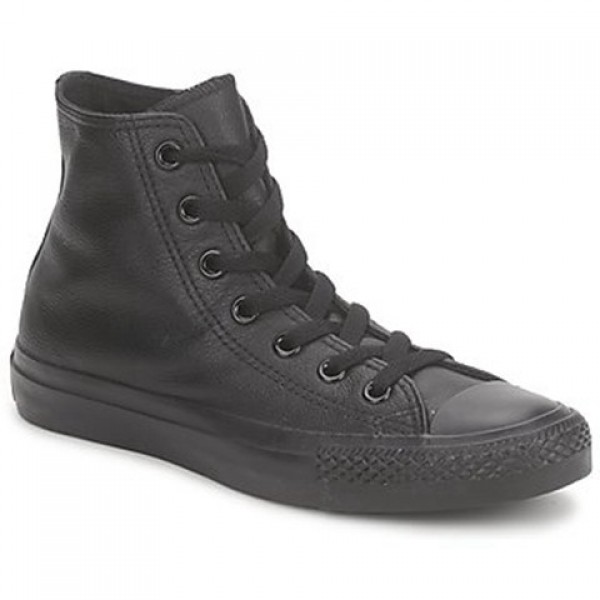 Converse All Star Monochrome Cuir Hi Black Men's Shoes