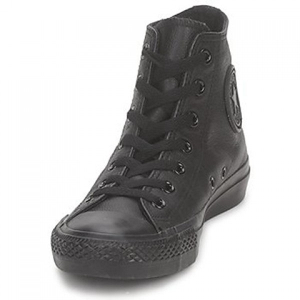 Converse All Star Monochrome Cuir Hi Black Men's Shoes