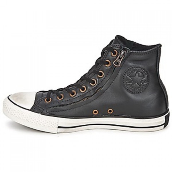 Converse All Star Double Zip Leather Hi Jet Black Men's Shoes