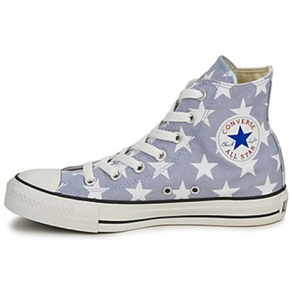 Converse All Star Big Star Print Hi Grey White Men's Shoes