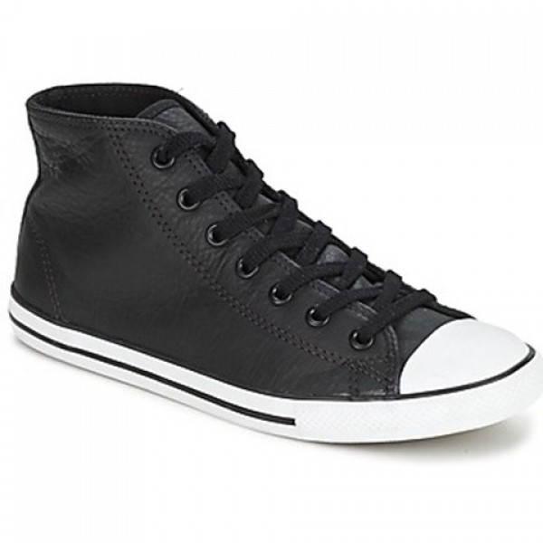 Converse All Star Dainty Leather Mid Black Women's Shoes