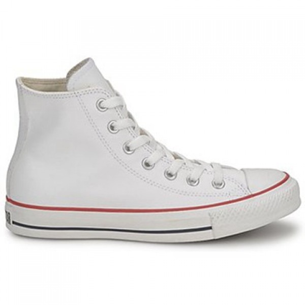 Converse All Star Leather Hi White Women's Shoes