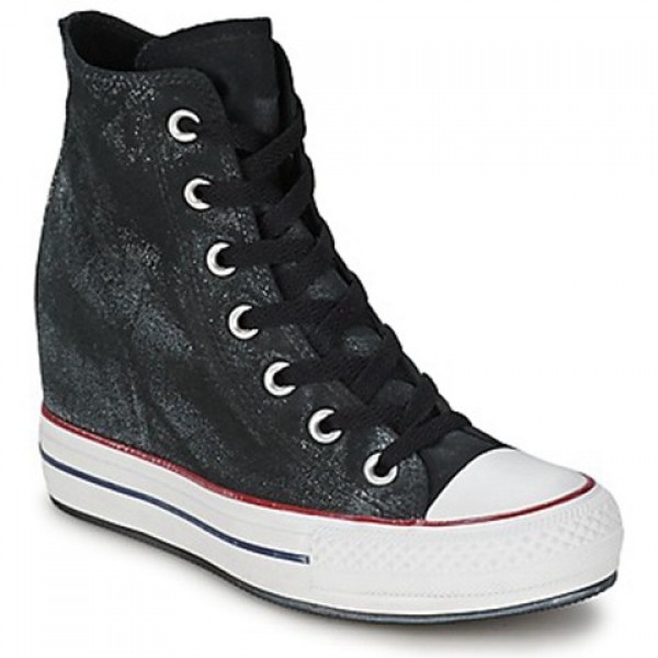 Converse All Star Platform Plus Star Playerarkle Wall Starhed Hi Black Women's Shoes