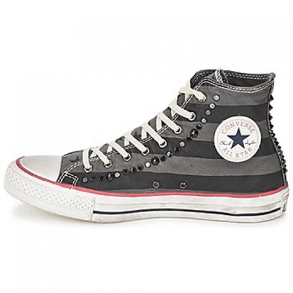 Converse All Star Flag Hi Grey Black Women's Shoes