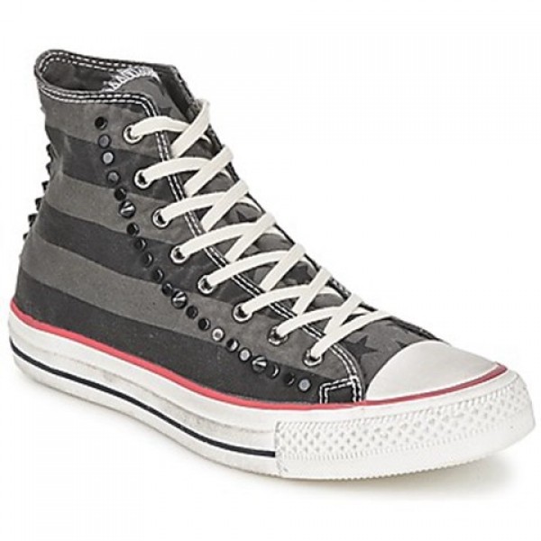 Converse All Star Flag Hi Grey Black Women's Shoes