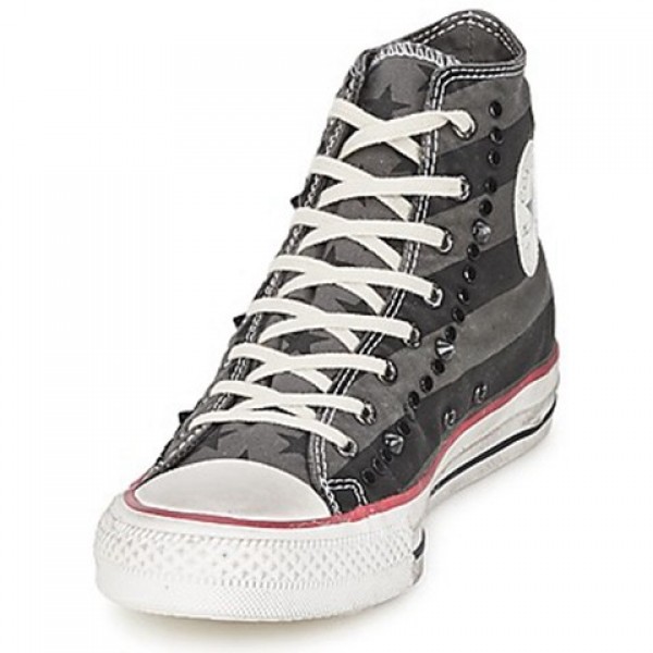 Converse All Star Flag Hi Grey Black Women's Shoes