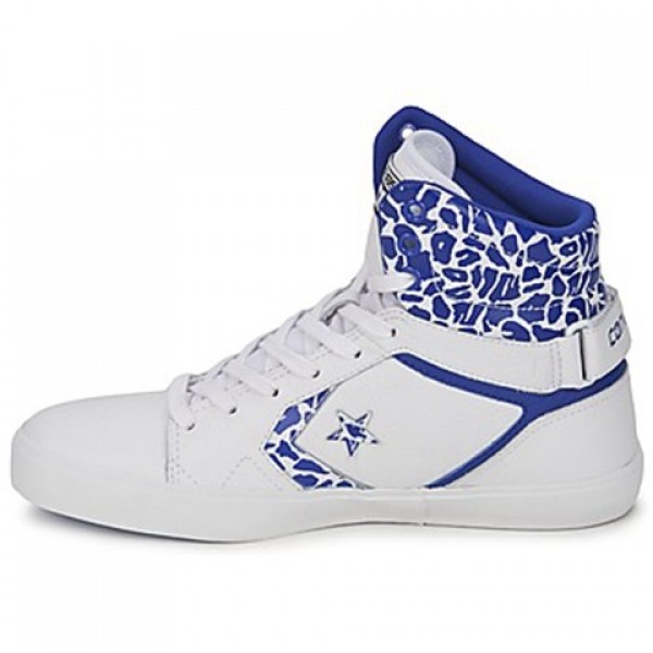 Converse All Star Mid White Blue Women's Shoes