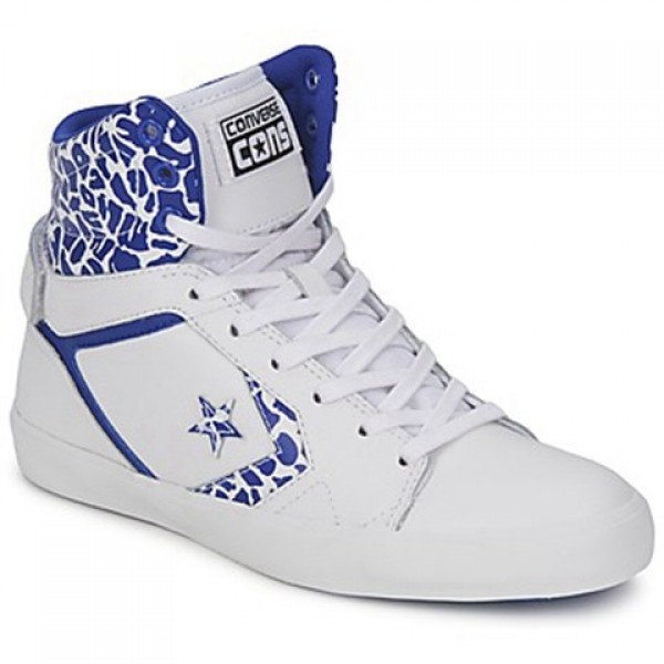 Converse All Star Mid White Blue Women's Shoes