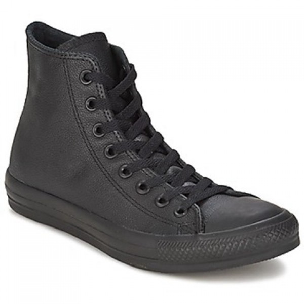 Converse All Star Leather Hi Black Women's Shoes