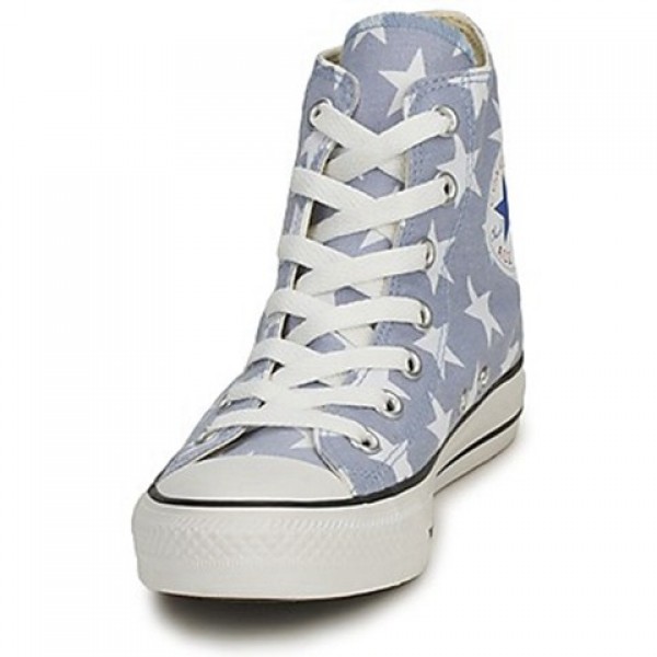 Converse All Star Big Star Print Hi Grey White Women's Shoes