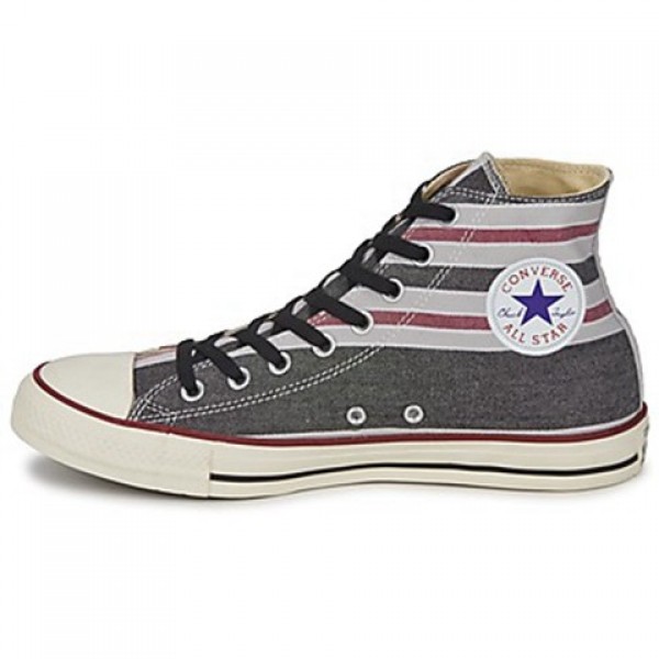 Converse All Star Season Hi Black Bordeaux Grey Women's Shoes
