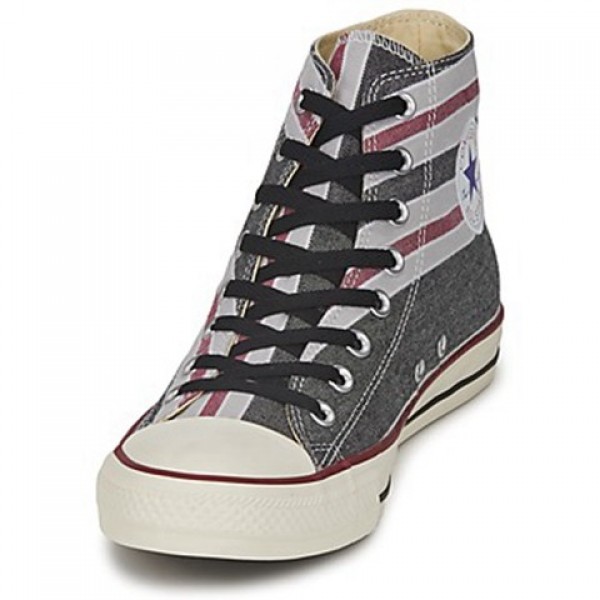 Converse All Star Season Hi Black Bordeaux Grey Women's Shoes