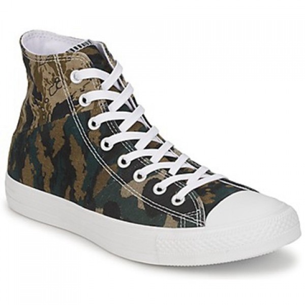 Converse All Star Tri Panel Hi Camo Kaki Green Women's Shoes