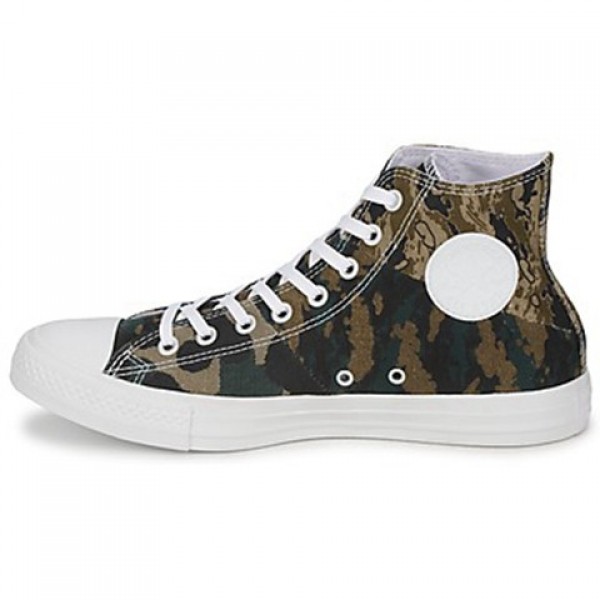 Converse All Star Tri Panel Hi Camo Kaki Green Women's Shoes