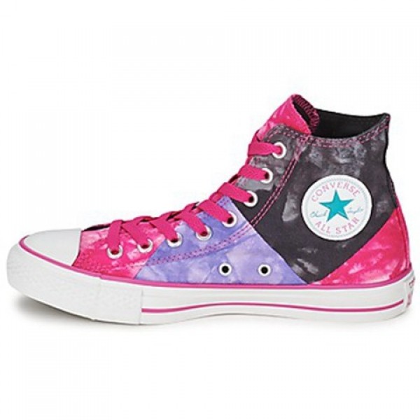 Converse All Star Multi Panel Tie Dye Hi Eglatine Mesange Pink Women's Shoes