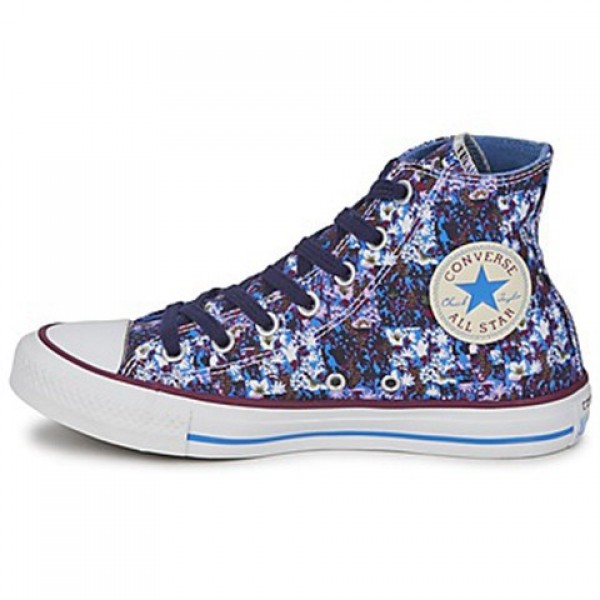 Converse All Star Floral Hi Blue Women's Shoes