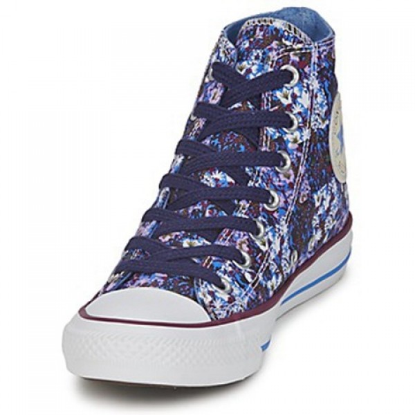 Converse All Star Floral Hi Blue Women's Shoes