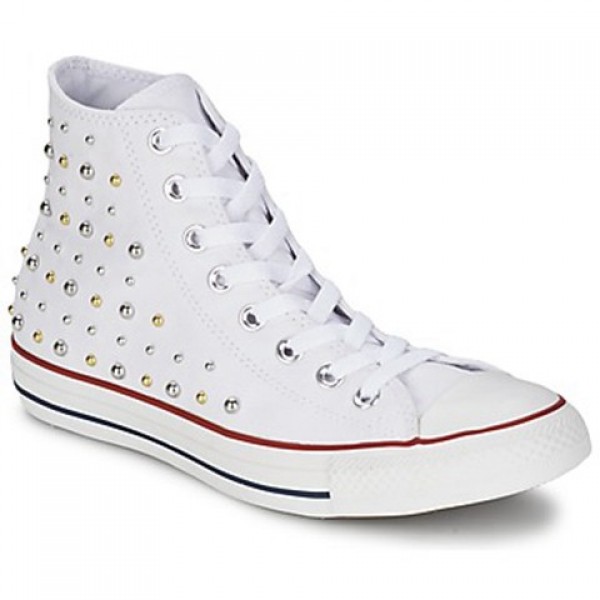 Converse All Star Studs Hi White Women's Shoes