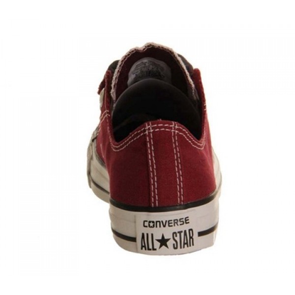 Converse All Star Low Double Tongue Maroon White Grey Unisex Shoes
