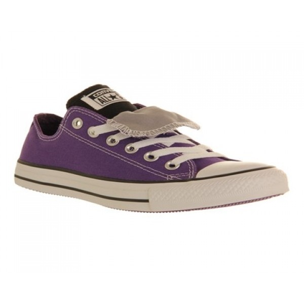 Converse All Star Low Double Tongue Laker Purple Grey Unisex Shoes