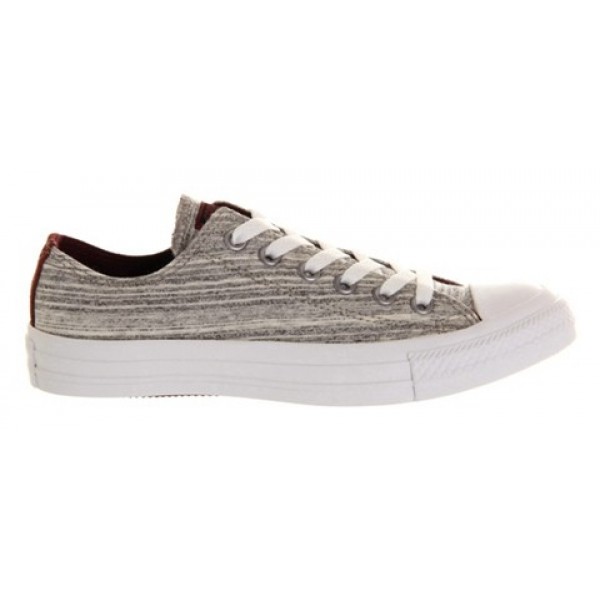 Converse All Star Low Flecked Grey Marl Burgundy Unisex Shoes
