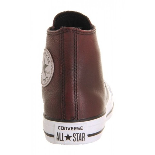 Converse All Star Hi Leather Burgundy Burnished Unisex Shoes