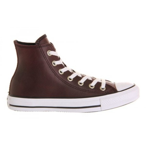 Converse All Star Hi Leather Burgundy Burnished Unisex Shoes