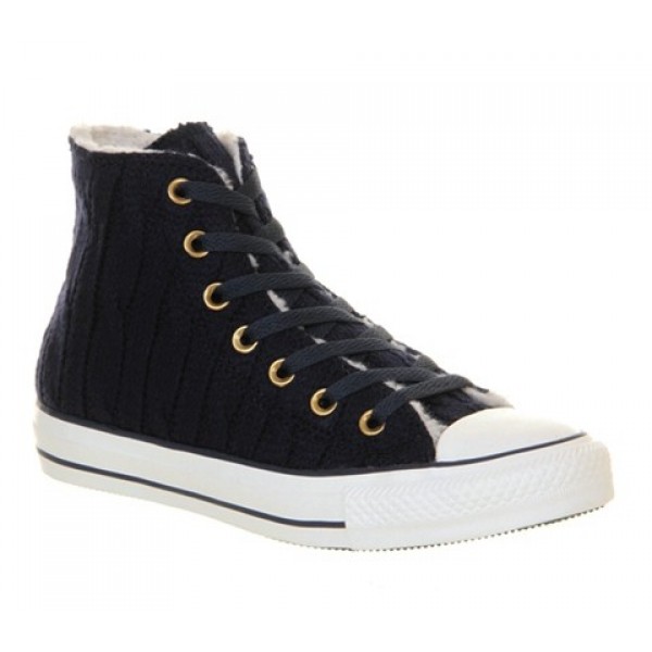 Converse All Star Hi Navy Cardy Shearling Unisex Shoes