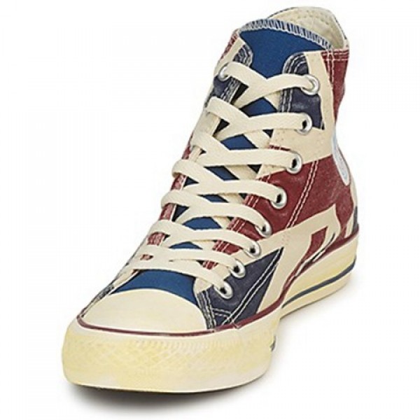 Converse All Star Union Jack Hi White Blue Red Women's Shoes