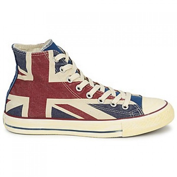 Converse All Star Union Jack Hi White Blue Red Women's Shoes