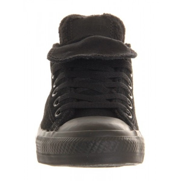 Converse All Star Low Double Tongue Black Mono Shearling Unisex Shoes