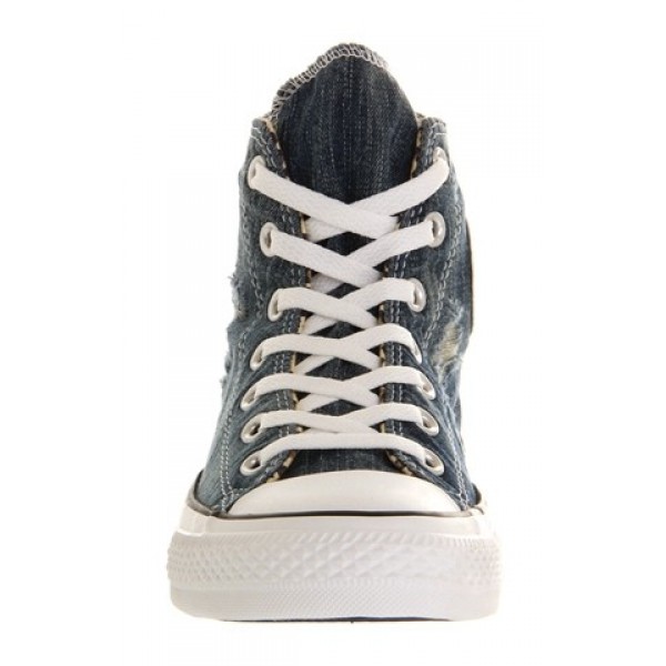 Converse All Star Hi Torn Denim Leopard Unisex Shoes