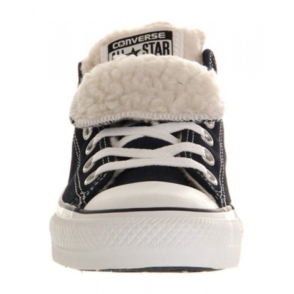Converse All Star Low Double Tongue Navy Shearling Exclusive Unisex Shoes