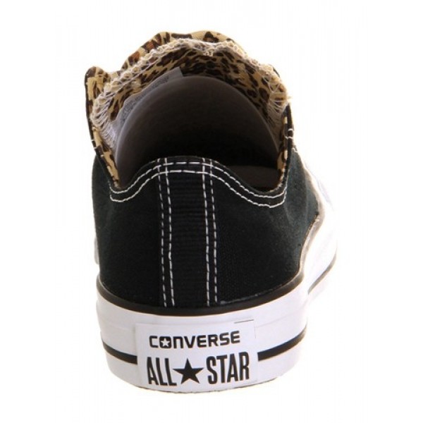Converse All Star Low Double Tongue Black Leopard Unisex Shoes