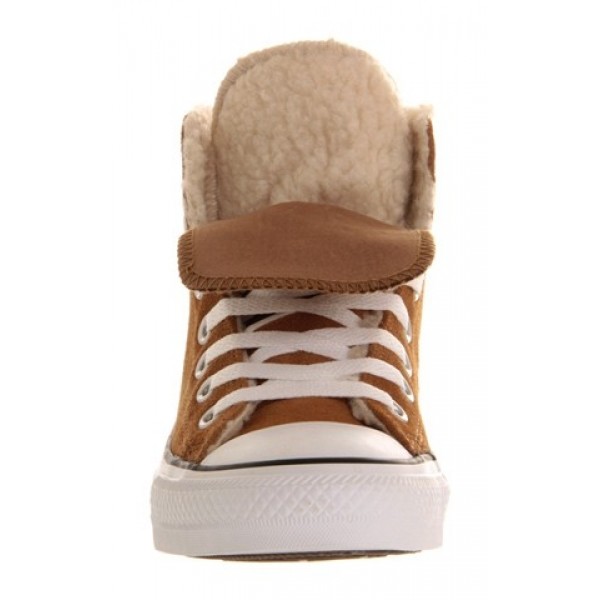 Converse All Star Hi Double Tongue Chestnut Beige Shearling Unisex Shoes