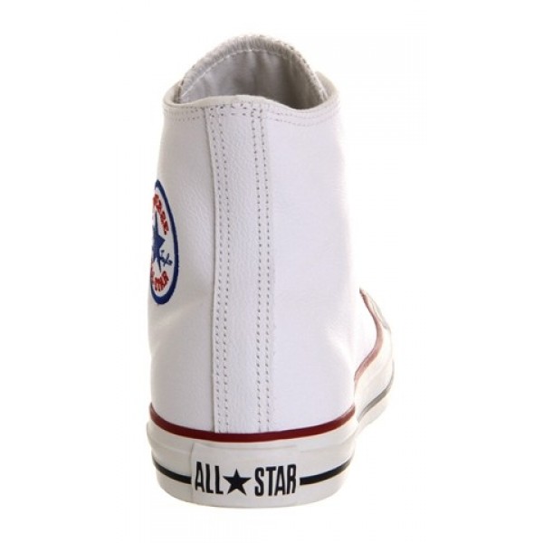 Converse All Star Hi Leather White Leather Unisex Shoes