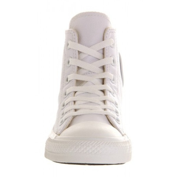 Converse All Star Hi Leather White Mono Unisex Shoes