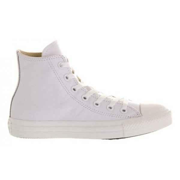 Converse All Star Hi Leather White Mono Unisex Shoes