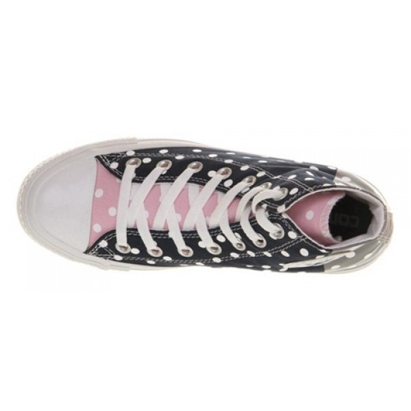 Converse All Star Hi Grey Blue Polka Unisex Shoes