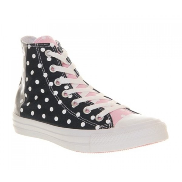 Converse All Star Hi Grey Blue Polka Unisex Shoes