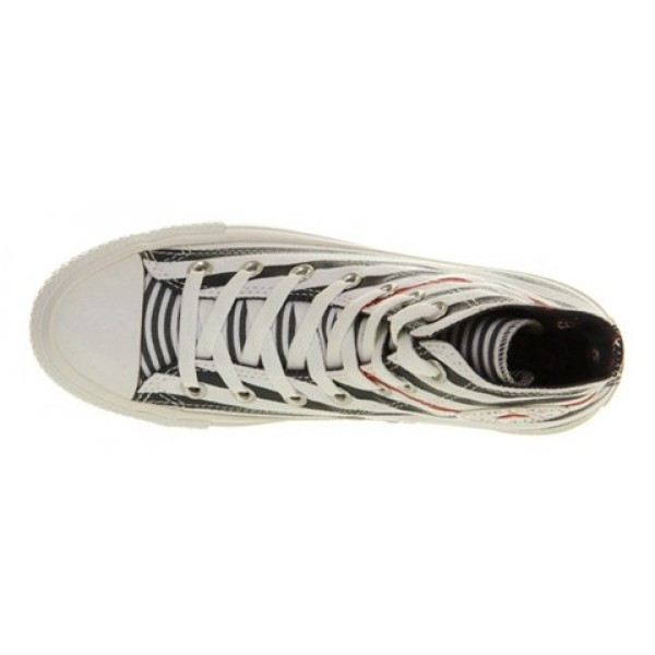 Converse All Star Hi White Navy Red Nautical Unisex Shoes