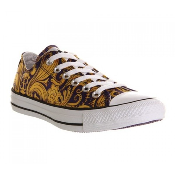 Converse All Star Low Purple Gold Luxe Unisex Shoes
