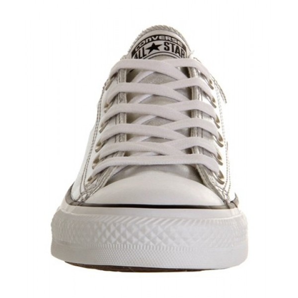 Converse All Star Low Leather Silver Metallic Unisex Shoes