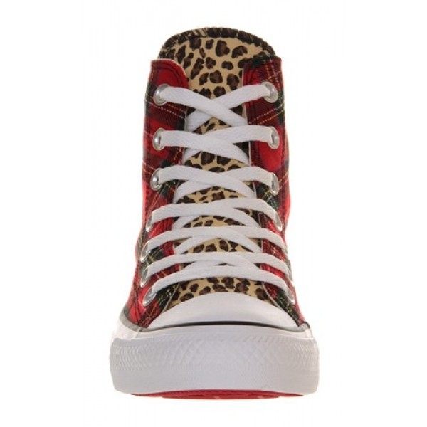 Converse All Star Hi Tartan Leopard Studs Women's Shoes