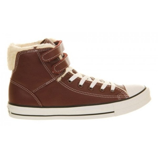 Converse All Star Hi 2 Strap Burgundy Shearling Unisex Shoes