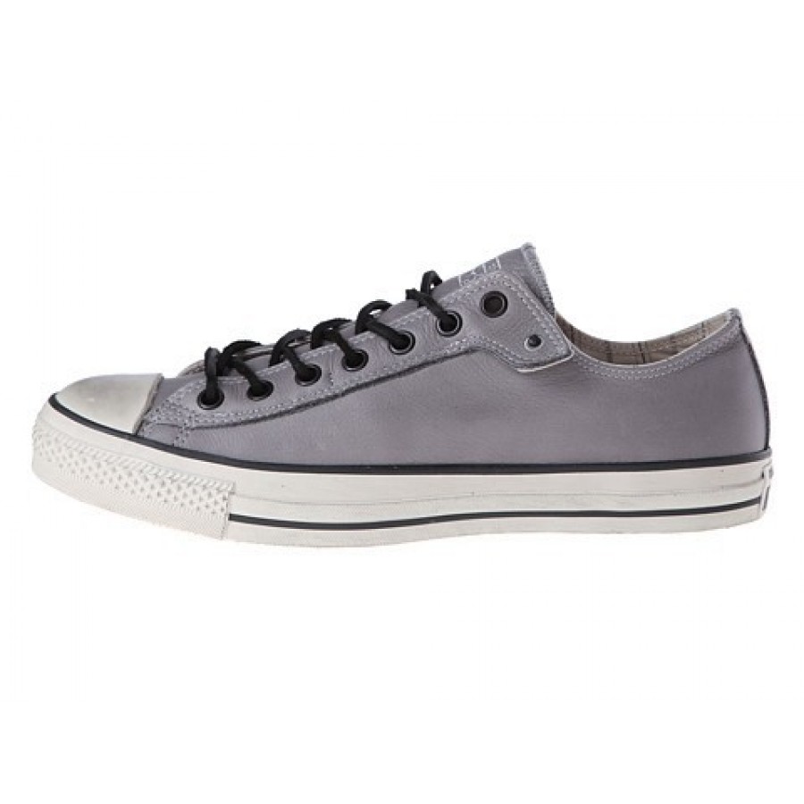 Converse All Star Ox - Stud Closure Leather Frost Gray White Men's ...