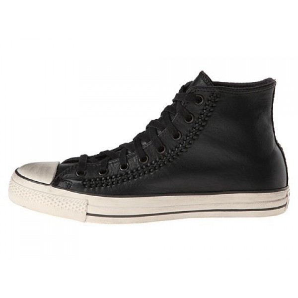 Converse All Star Hi - Woven Leather Black White Men's Shoes