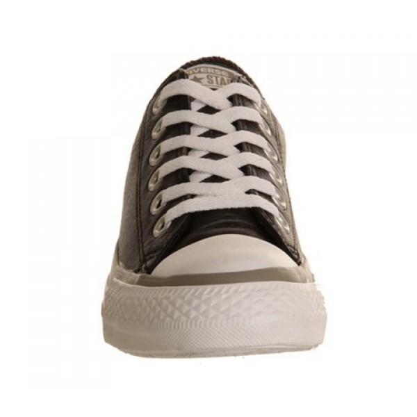 Converse All Star Low Leather Black Grey Garnet Exclusive Unisex Shoes